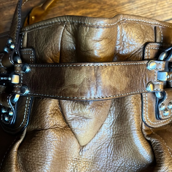 B. MAKOWSY satchel bag studded brown leather - Picture 16 of 16